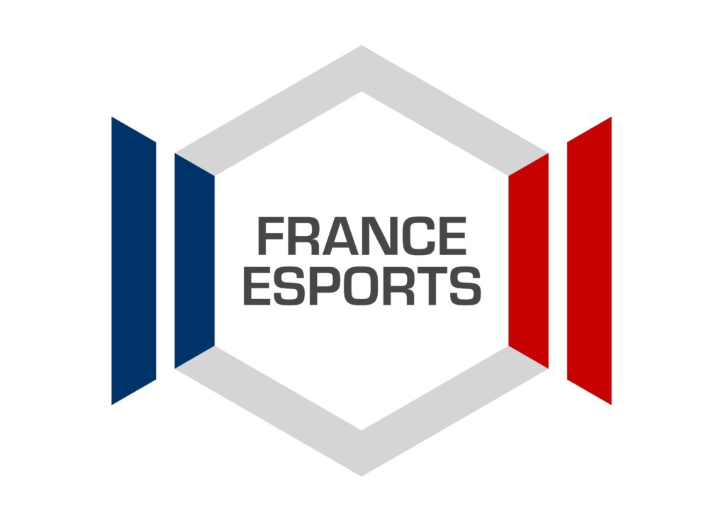 Logo de France Esport avec les couleurs du drapeau français